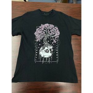 Threadless Afterlife Graphic Black Short Sleeve Tee Size Medium